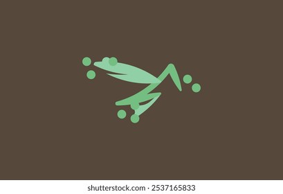 Diseño de logotipo de Vector animal de icono de rana