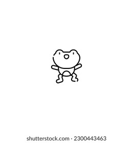frog icon with black color
