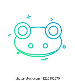 Frog icon design vector