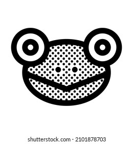 Frog. Icon Filled with Dots.