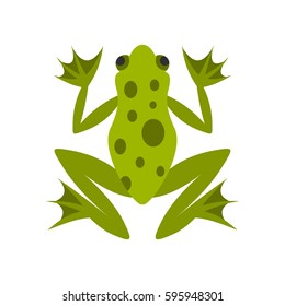 Frog icon in flat style isolated on white background vector illustration