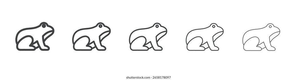 Icono de rana plana delgada ilustración símbolo
