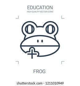 frog icon. high quality line frog icon on white background. from education collection flat trendy vector frog symbol. use for web and mobile