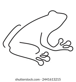 icono de rana aislado sobre fondo blanco, ilustración vectorial.