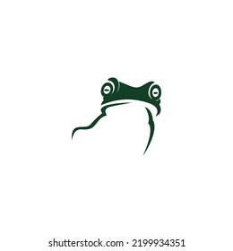 Frog icon logo design template