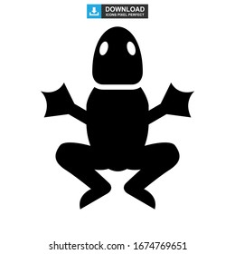 icono de rana o logotipo símbolo de signo aislado ilustración vectorial - iconos vectoriales de estilo negro de alta calidad
