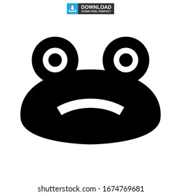 Froschsymbol oder Logo einzeln auf Zeichen Vektorillustration Illustration - hochwertige Vektorsymbole in schwarzem Stil
