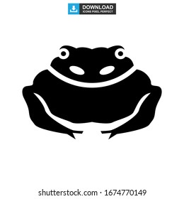 icono de rana o logotipo símbolo de signo aislado ilustración vectorial - iconos vectoriales de estilo negro de alta calidad
