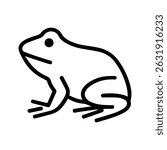 frog icon on white background vector
Vector line icon animals