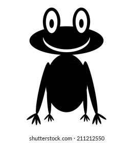 Frog icon on white background. Vector illustration.
