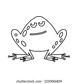frog icon on a white background, vector illustration
