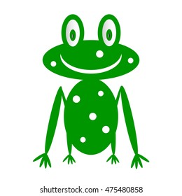 Frog icon on white background. Vector illustration.