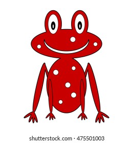 Frog icon on white background. Vector illustration.
