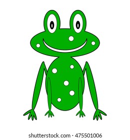 Frog icon on white background. Vector illustration.