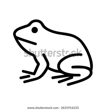 frog icon on white background vector
Vector line icon animals