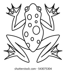 Frog icon. Outline illustration of frog vector icon for web