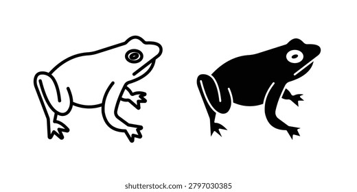 Frog icon set. Vector EPS 10.