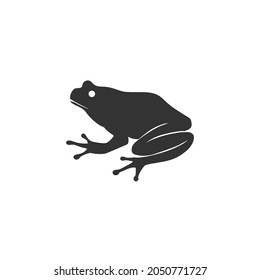 Frog icon silhouette in flat vector