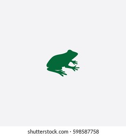 Frog icon silhouette vector illustration

