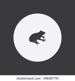 Frog icon silhouette vector illustration

