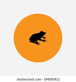 Frog icon silhouette vector illustration

