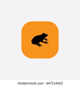 Frog icon silhouette vector illustration