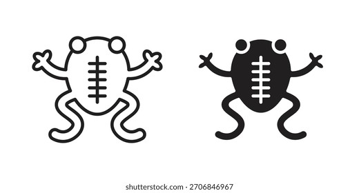 Símbolo del icono de la rana para el logotipo, Web, diseños del App.