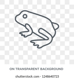 Frog icon. Trendy flat vector Frog icon on transparent background from animals collection. High quality filled Frog symbol use for web and mobile