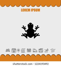 Frog icon vector