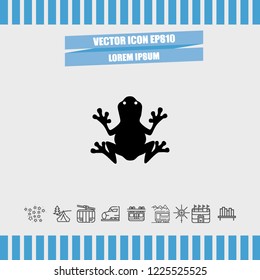 Frog icon vector