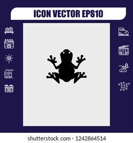 Frog icon vector