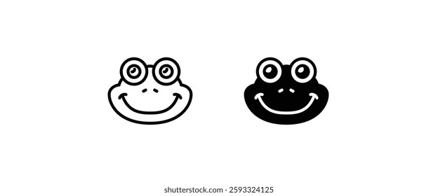 frog icon vector. Animal icon button, vector, sign, symbol, logo, illustration, editable stroke, flat design style isolated on white