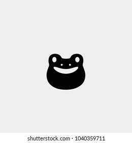 Frog icon. Vector frog head illustration