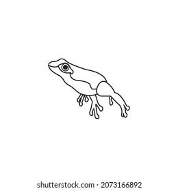 Frog icon vector illustration logo design template.