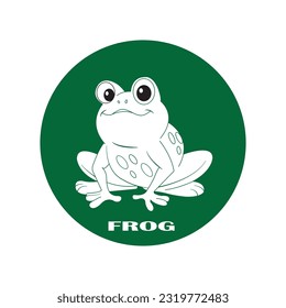 Frog icon vector illustration logo design template.