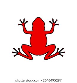 Frog icon. Vector illustration of a frog on a white background.