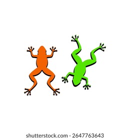 Frog icon. Vector illustration of a frog on a white background.