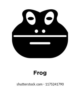 Frog icon vector isolated on white background, logo concept of Frog sign on transparent background, filled black symbol