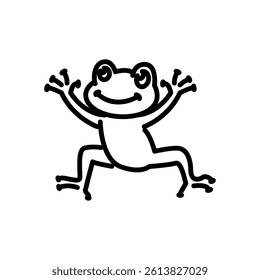 frog icon vector, line style icon