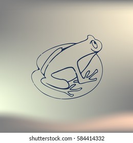 Frog icon. Frog vector logo. Flat design style. Modern vector pictogram for web graphics - stock vector
