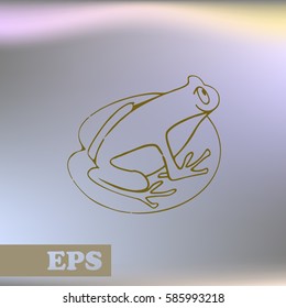 Frog icon. Frog vector logo. Flat design style. Modern vector pictogram for web graphics - stock vector