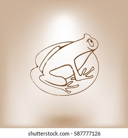 Frog icon. Frog vector logo. Flat design style. Modern vector pictogram for web graphics - stock vector