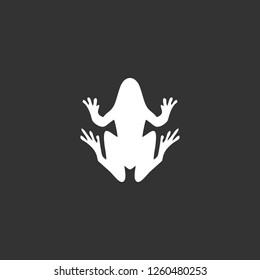 frog icon vector. frog sign on black background. frog icon for web and app