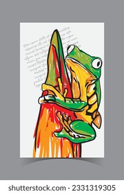 Frog illustration Vector illustration art art.