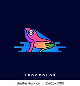 Frog Illustration Vector Design Template. Suitable for Creative Industry, Multimedia, entertainment, Educations, Shop, and any related business
