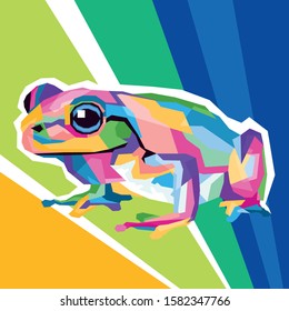 frog Illustration With WPAP Style Design