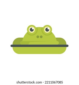 Frog inflatable ring icon. Flat illustration of Frog inflatable ring vector icon isolated on white background