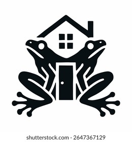 Frog Inside House Logo Design

