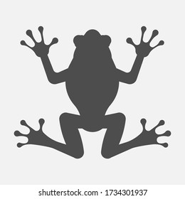 Frog isolated on background. Vector illustration. Eps 10.