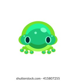 Frog Jelly Toy Simple Flat Vector Design In Colorful Childish Style Isolated Icon